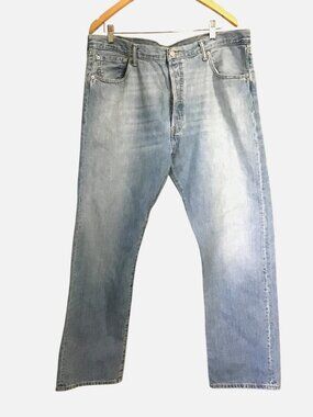 LEVI STRAUSS - MEN LIGHT WASH DENIM STRAIGHT LEG JEANS SIZE 40X32
